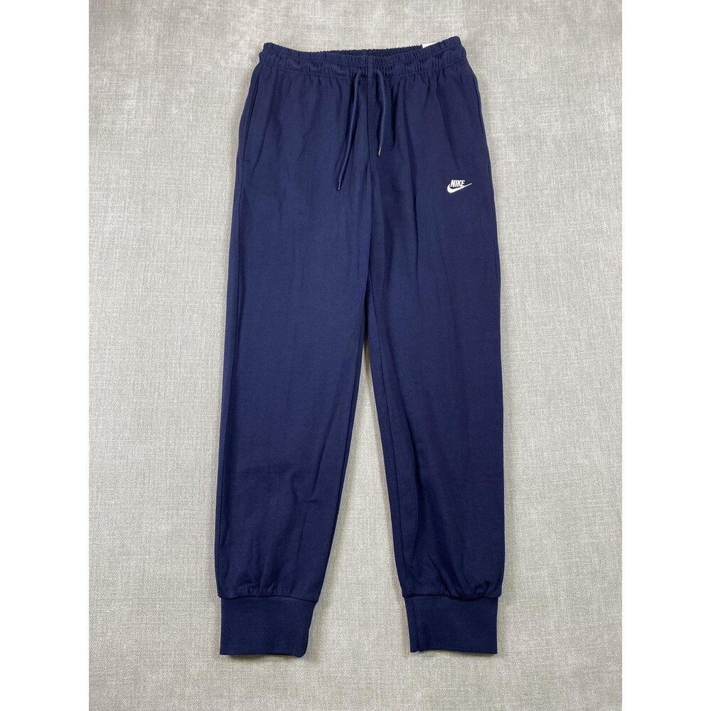 Nike Sweatpants Mens Small Blue Standard Fit Taper Leg Joggers Cotton Swoosh